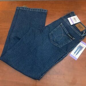 WOMENS CALVIN KLEIN STRAIGT LEG JEANS NWT DARK BLUE 27" INSEAM SIZE 4